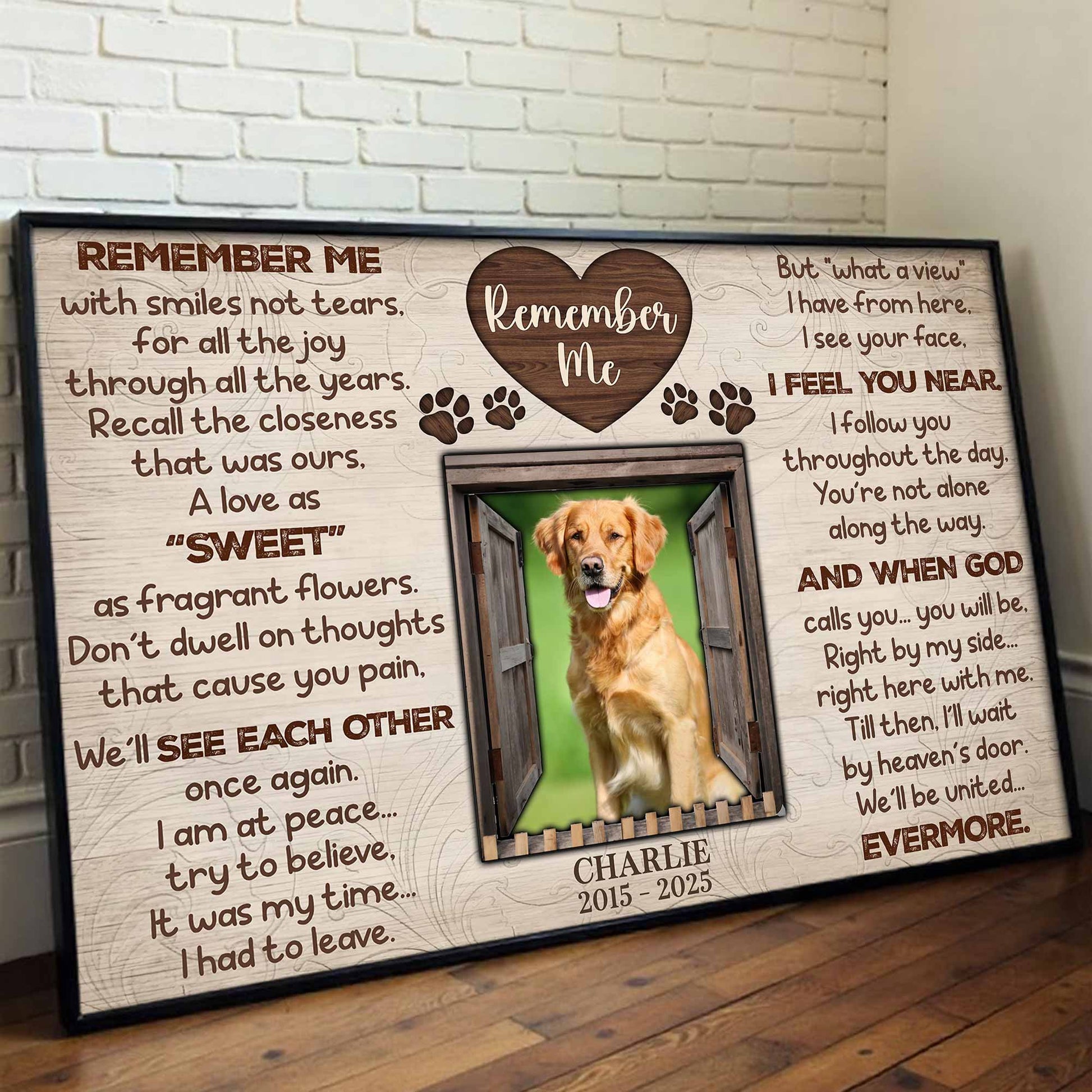 Remember Me With Smiles Not Tears, A Tribute To Beloved Pets