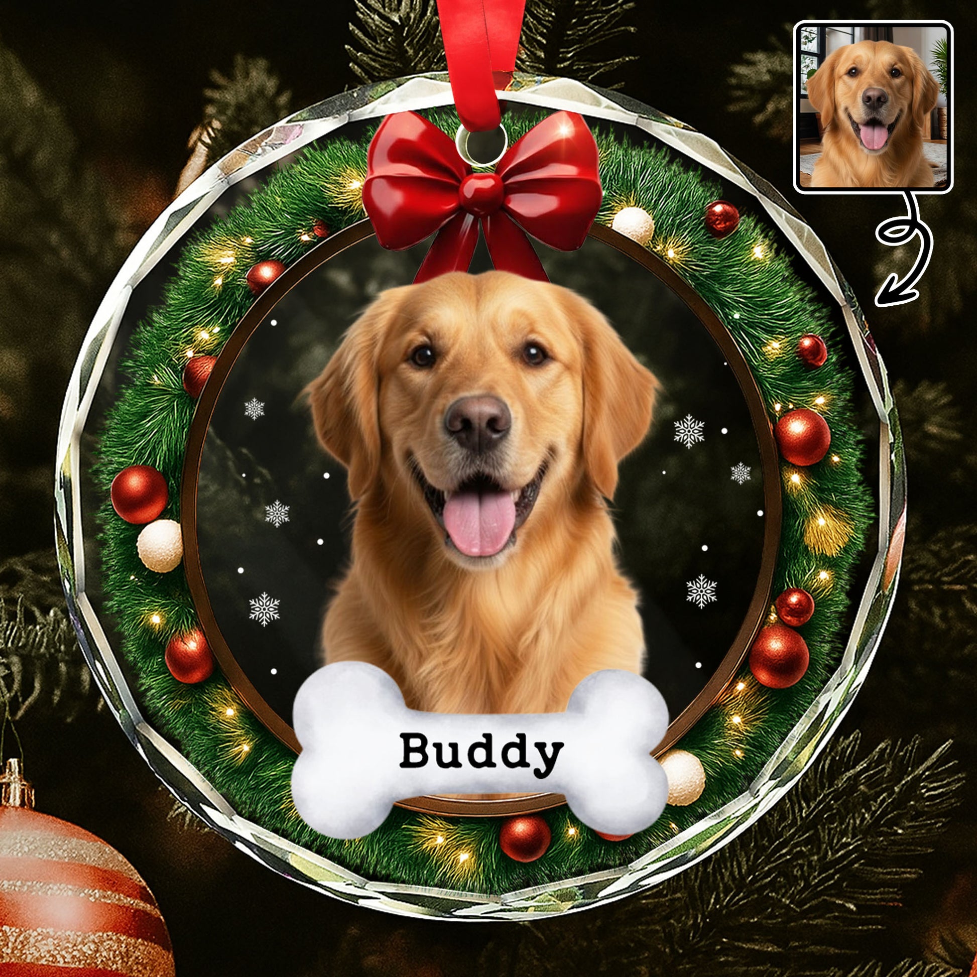 Beloved Pet's Customizable Christmas Ornament