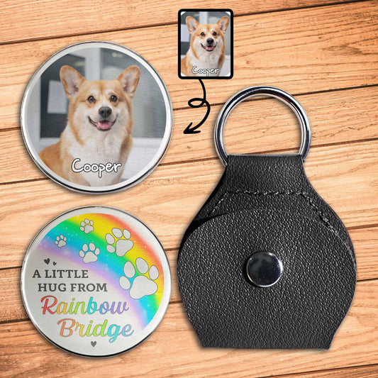 A Little Hug From Rainbow Bridge, Paw Prints And Rainbow