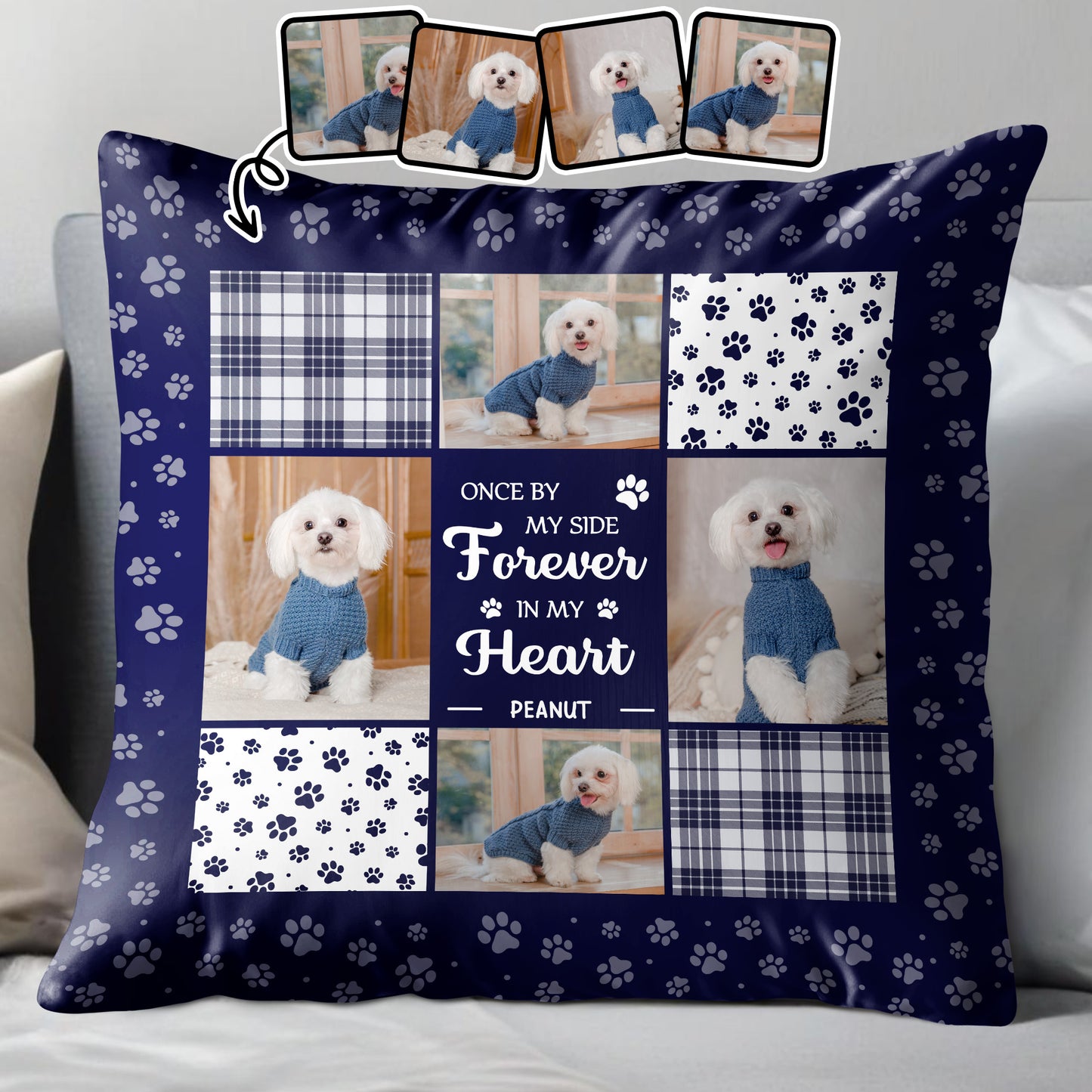 Once By My Side Forever In My Heart With Dog And Paw Prints