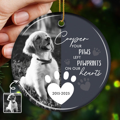 Your Paws Left Pawprints On Our Hearts, Dog And Pawprints