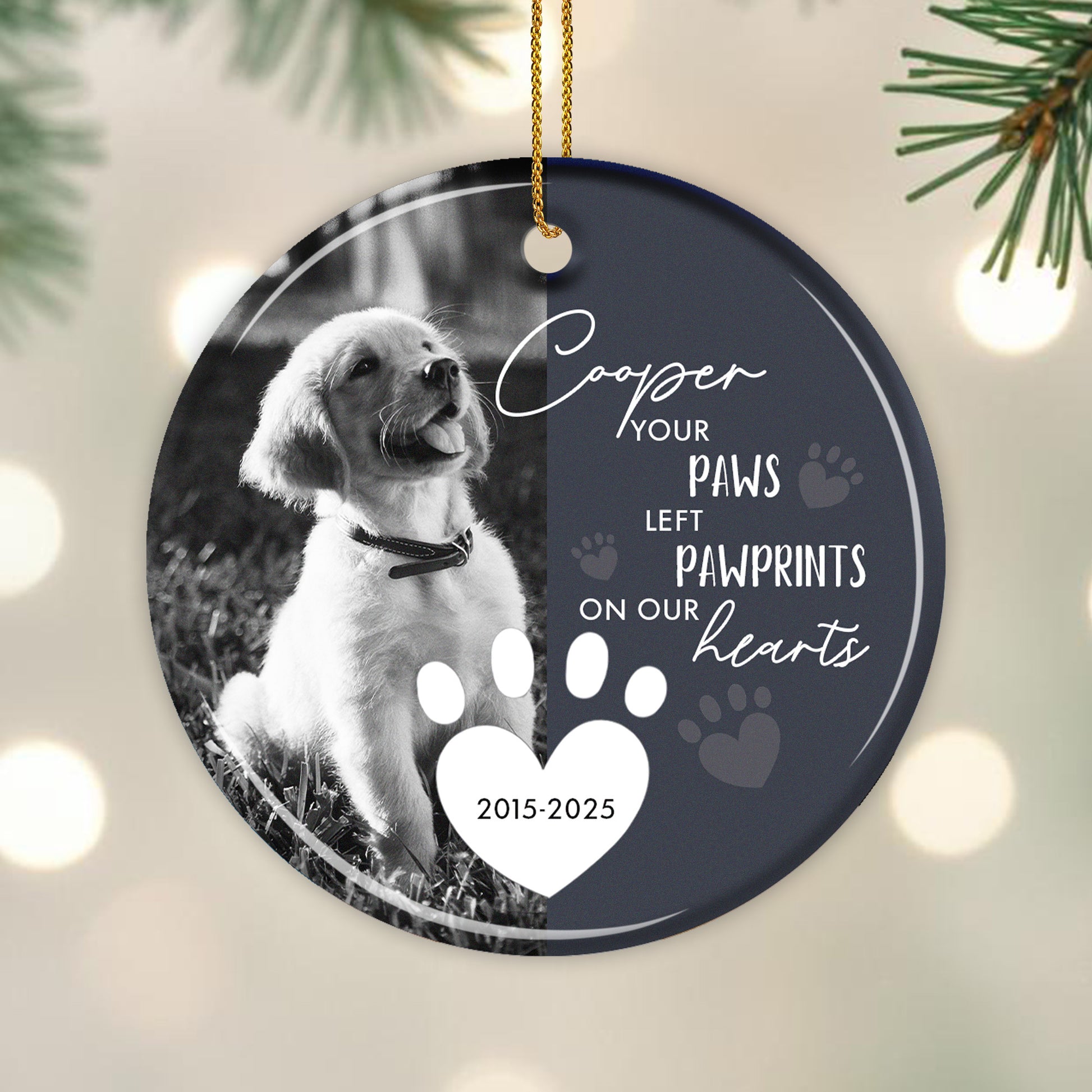 Your Paws Left Pawprints On Our Hearts, Dog And Pawprints