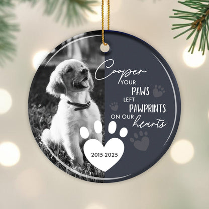 Your Paws Left Pawprints On Our Hearts, Dog And Pawprints