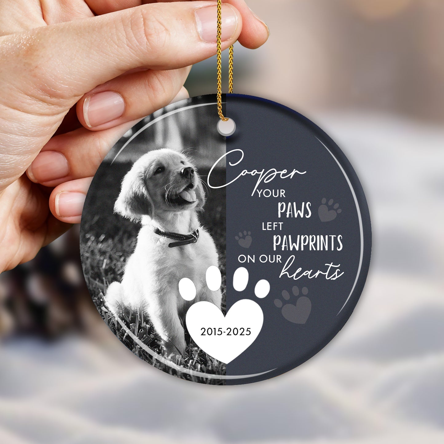 Your Paws Left Pawprints On Our Hearts, Dog And Pawprints