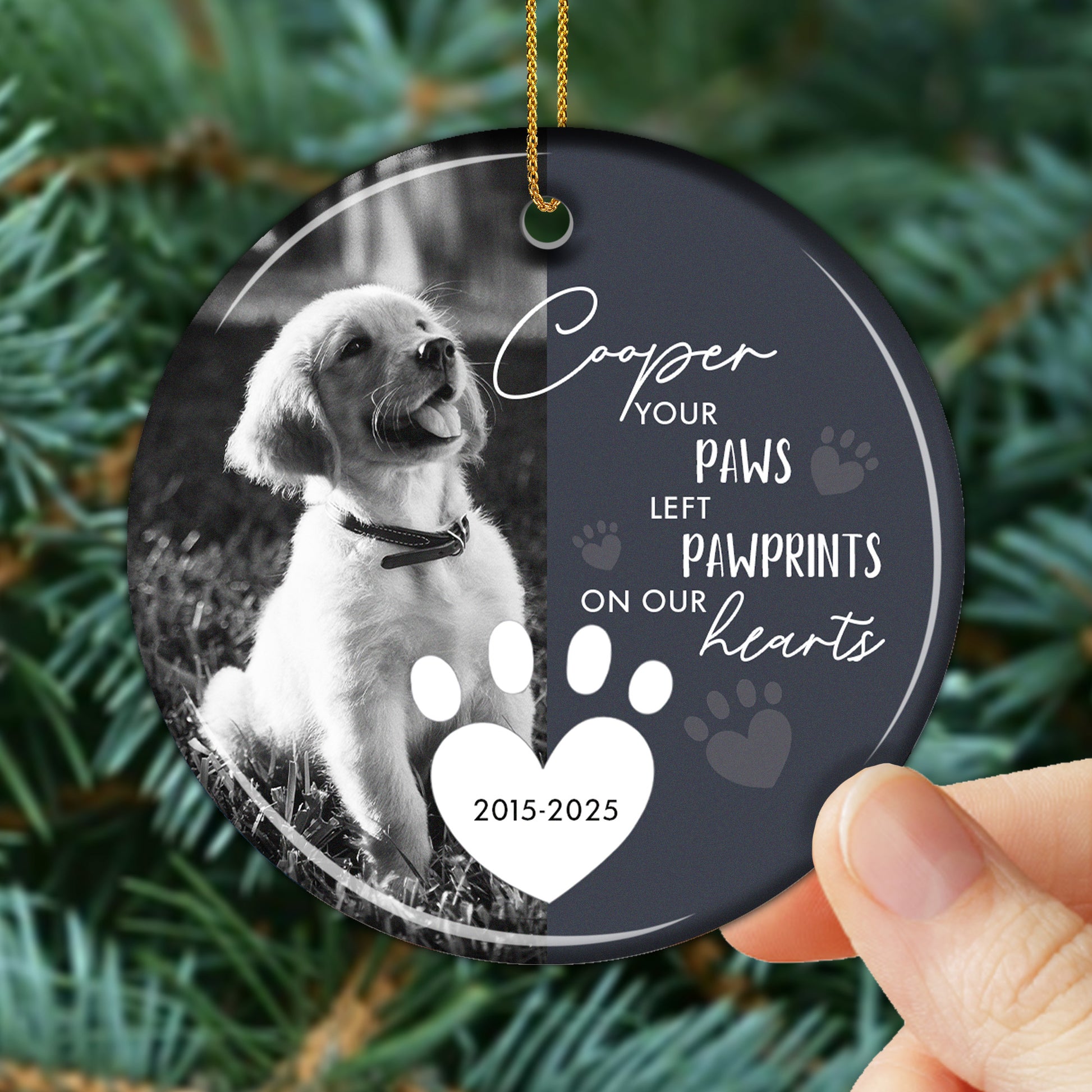 Your Paws Left Pawprints On Our Hearts, Dog And Pawprints