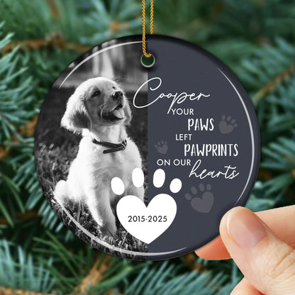 Your Paws Left Pawprints On Our Hearts, Dog And Pawprints