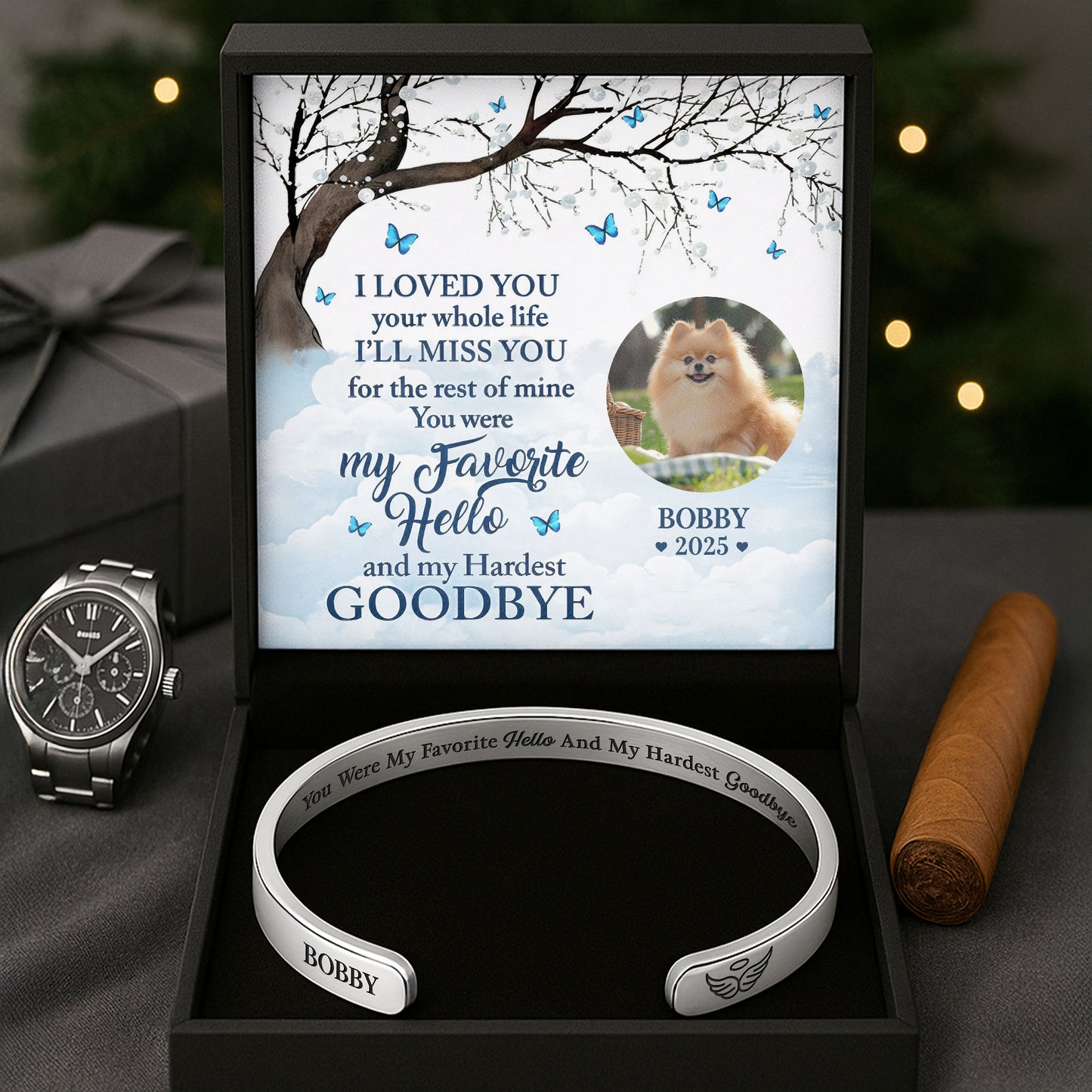 Favorite Hello Hardest Goodbye Paw Cuff Bracelet