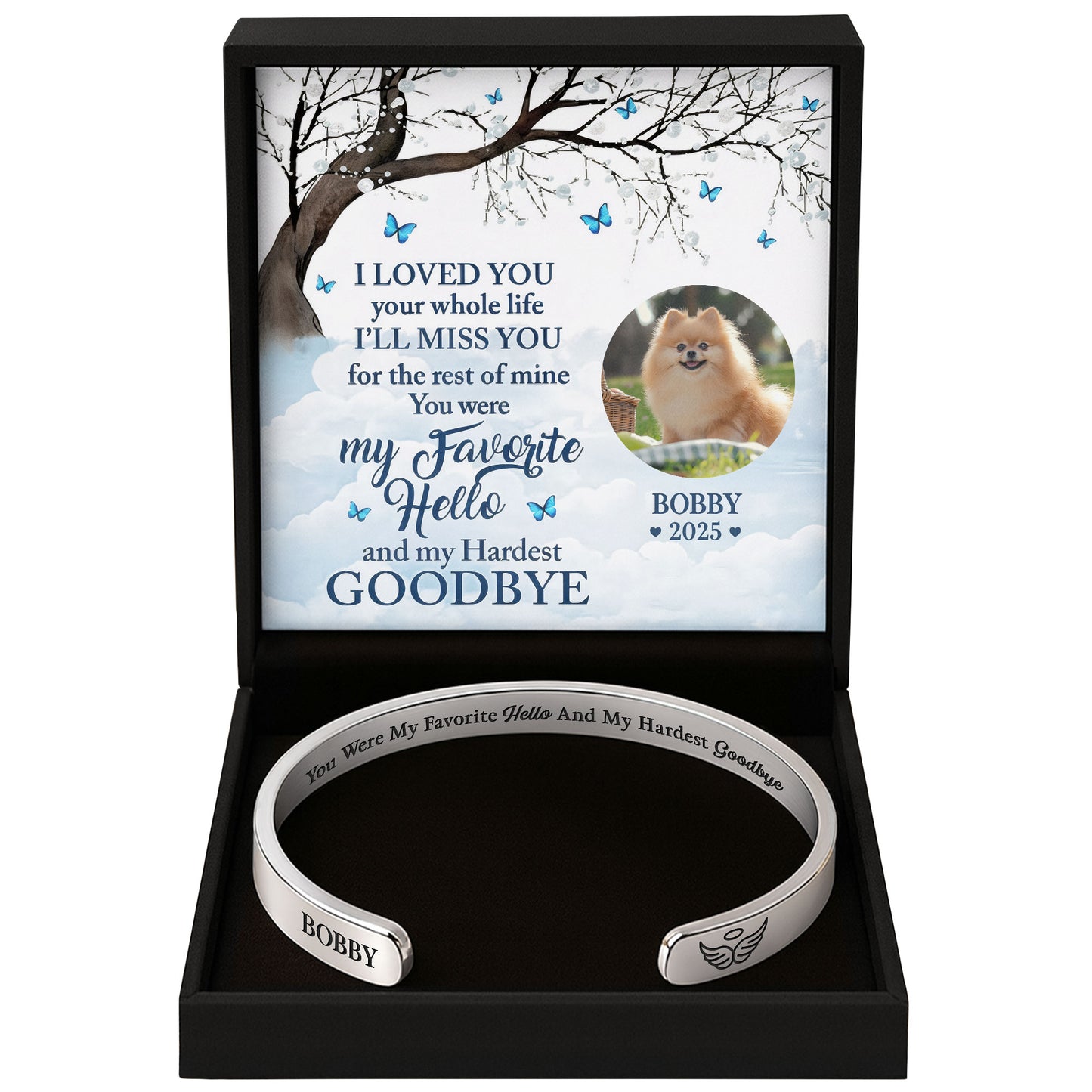 Favorite Hello Hardest Goodbye Paw Cuff Bracelet