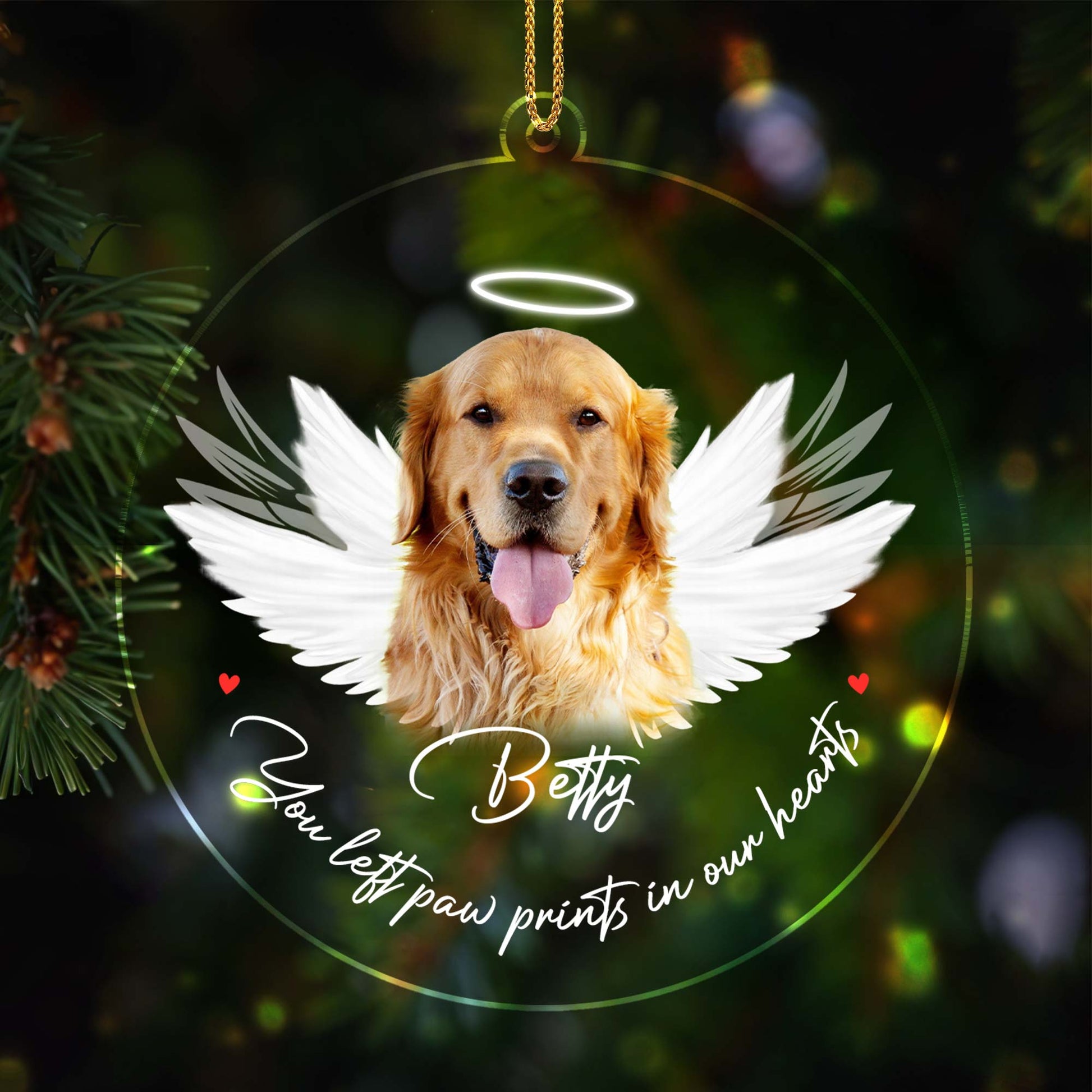 You Left Paw Prints In Our Hearts, Dog With Wings