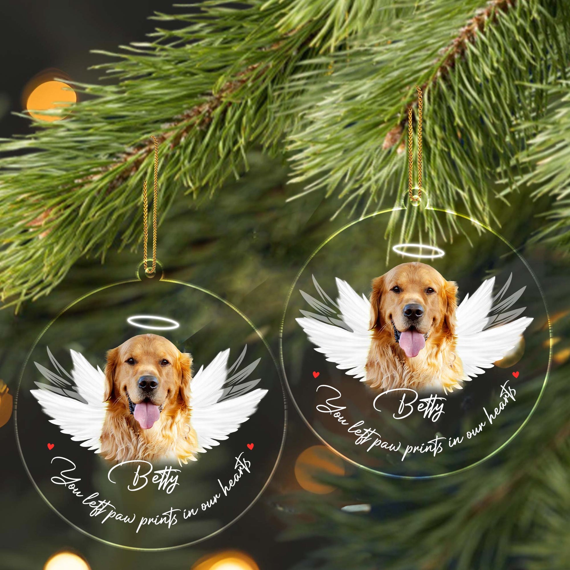 You Left Paw Prints In Our Hearts, Dog With Wings