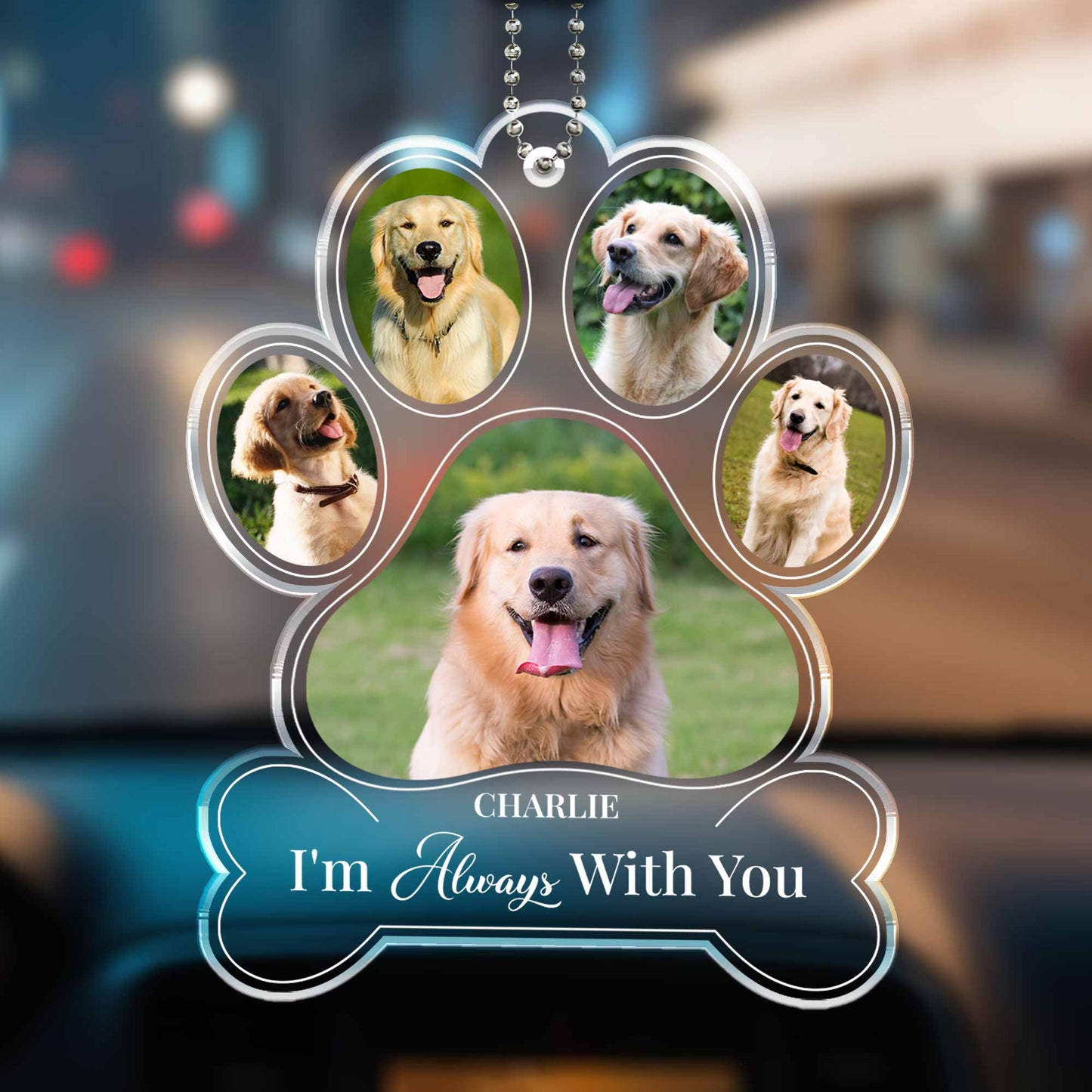 I'm Always With You, Paw Prints And Dogs Design