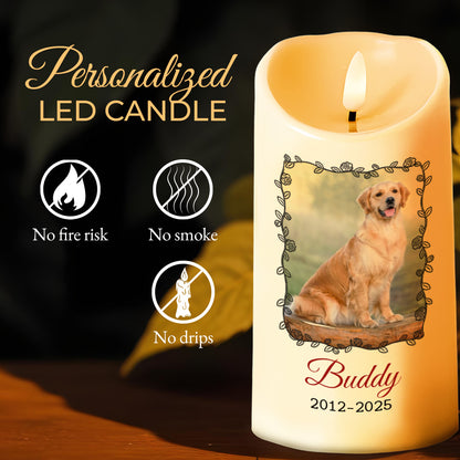 How Lucky I Am, Dog And Paws Memorial Candle