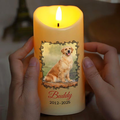 How Lucky I Am, Dog And Paws Memorial Candle