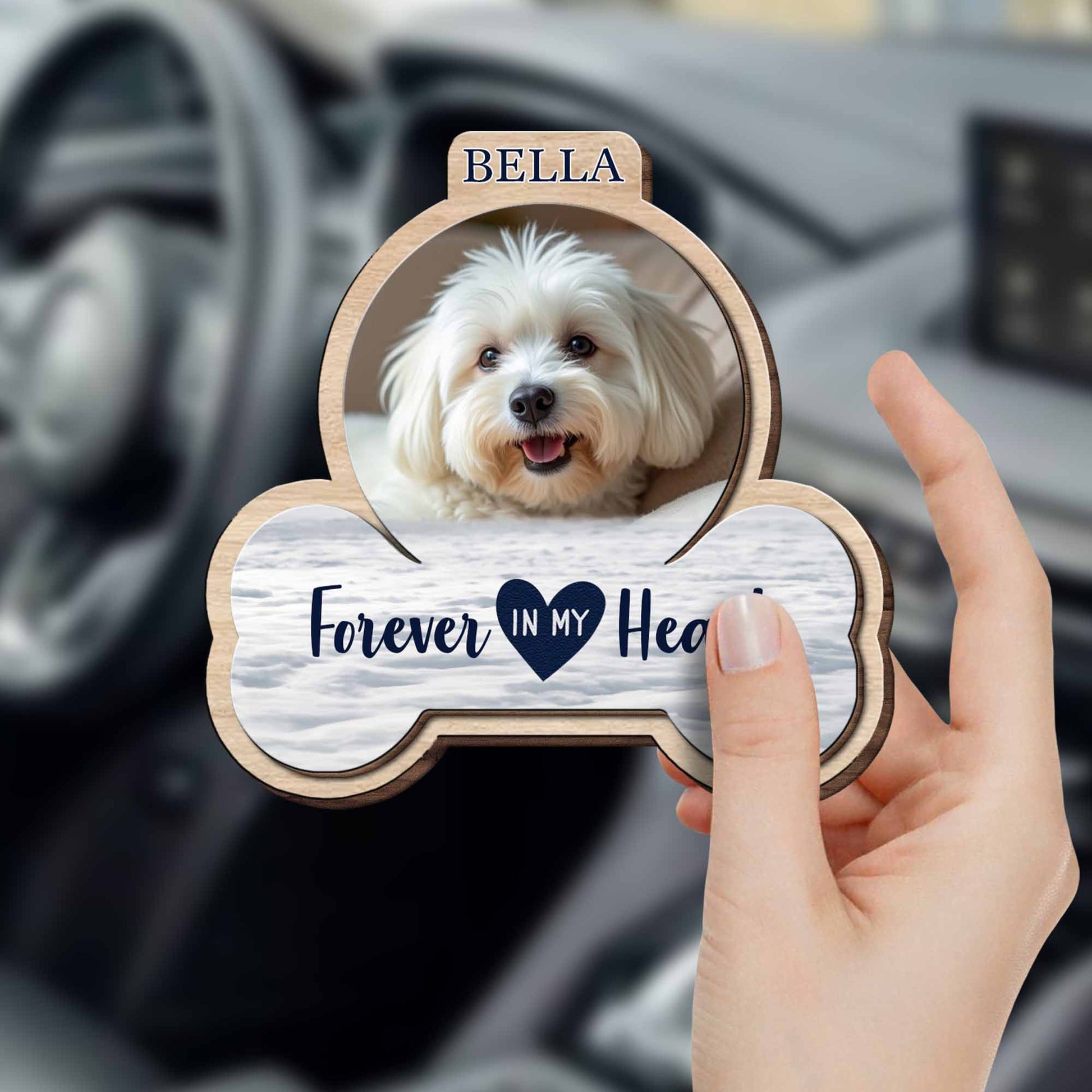 Forever In My Heart Custom Shaped Car Visor Clip