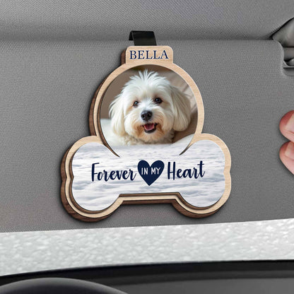 Forever In My Heart Custom Shaped Car Visor Clip