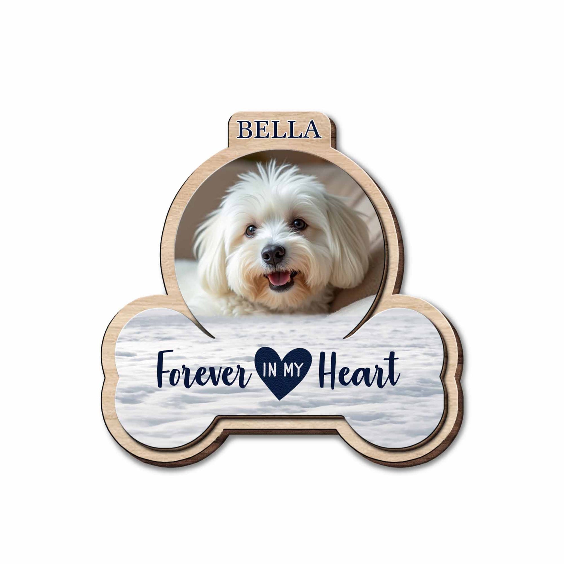 Forever In My Heart Custom Shaped Car Visor Clip