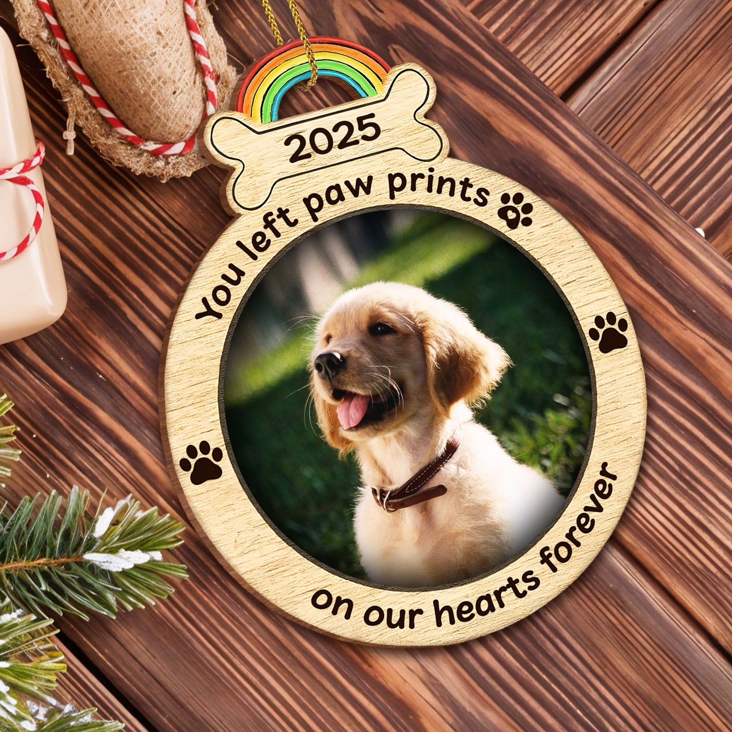 You Left Paw Prints On Our Hearts Forever With Rainbow