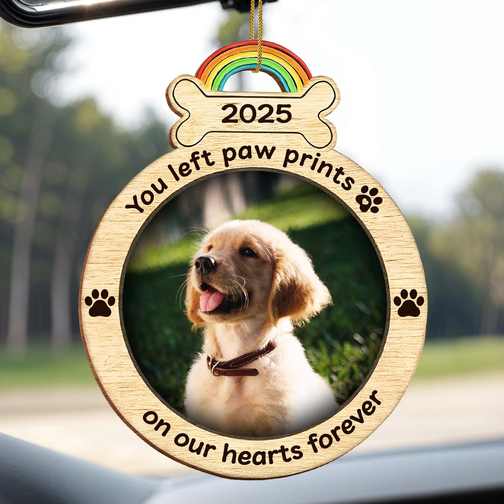 You Left Paw Prints On Our Hearts Forever With Rainbow