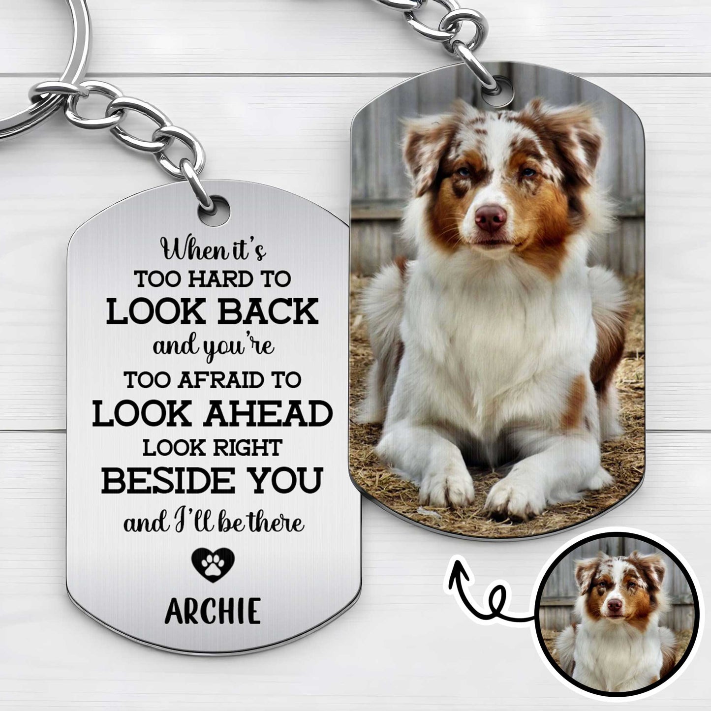 Look Right Beside You And I'll Be There Dog Paw Print