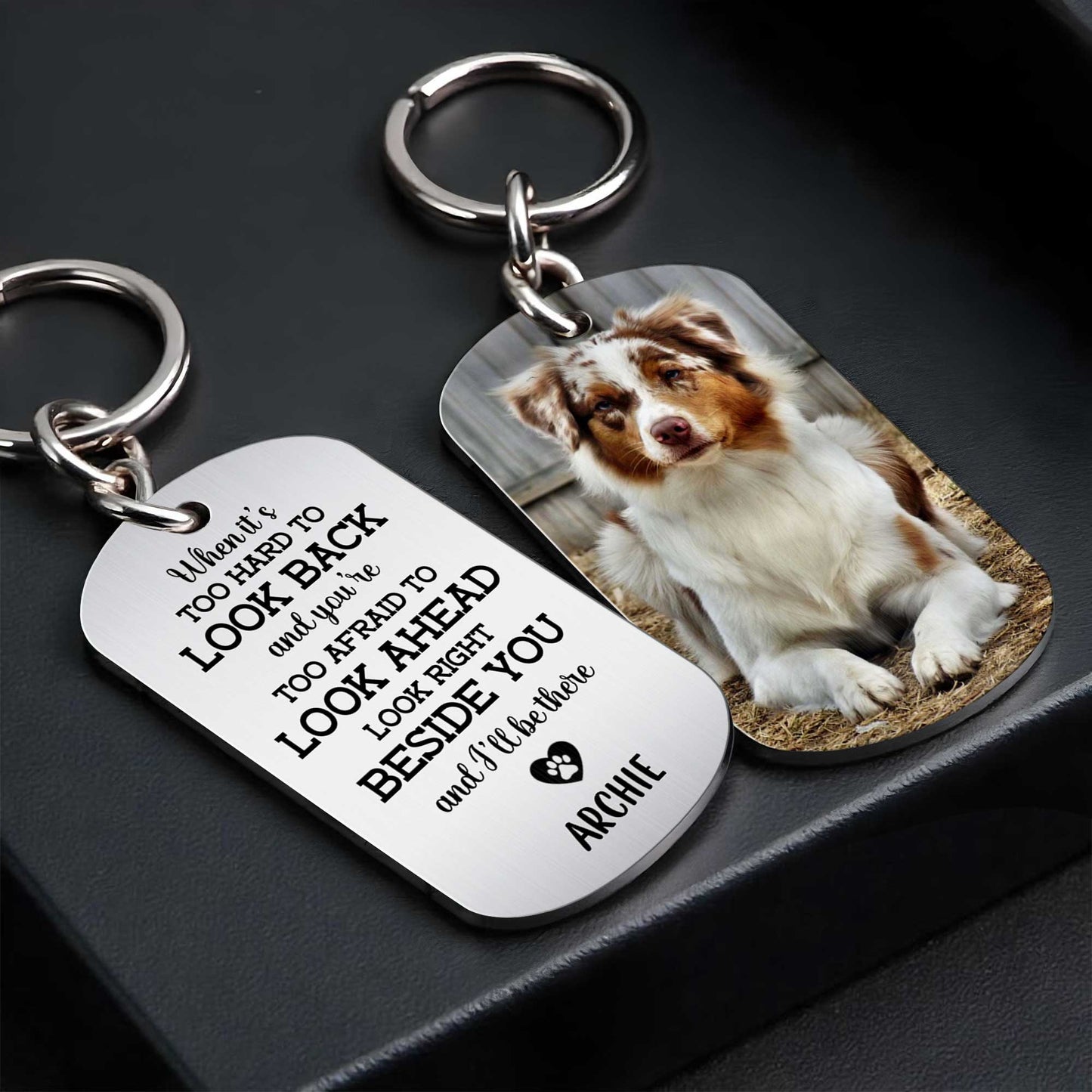 Look Right Beside You And I'll Be There Dog Paw Print