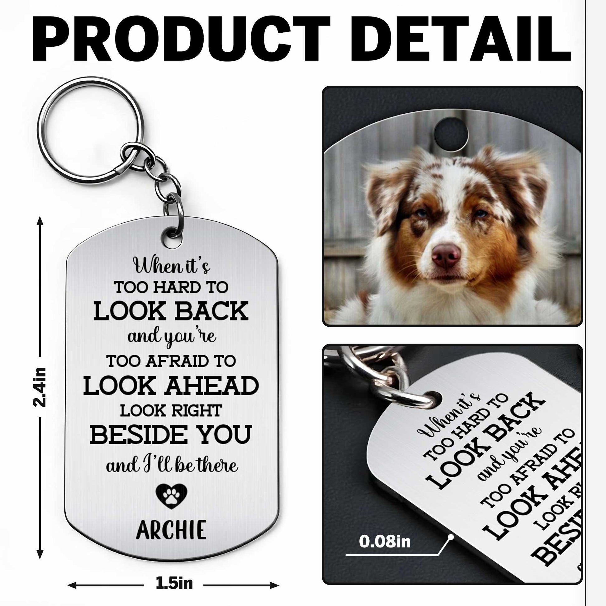 Look Right Beside You And I'll Be There Dog Paw Print