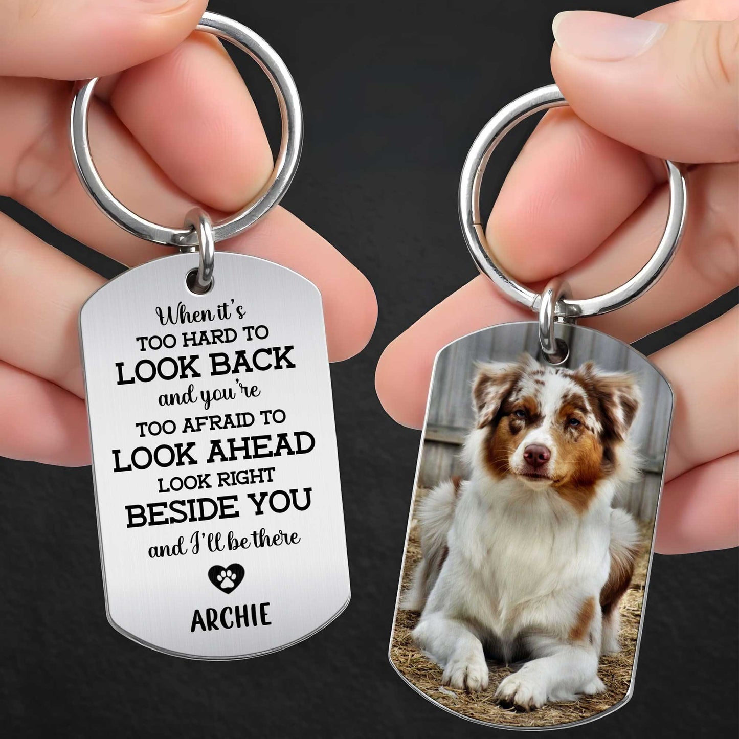 Look Right Beside You And I'll Be There Dog Paw Print