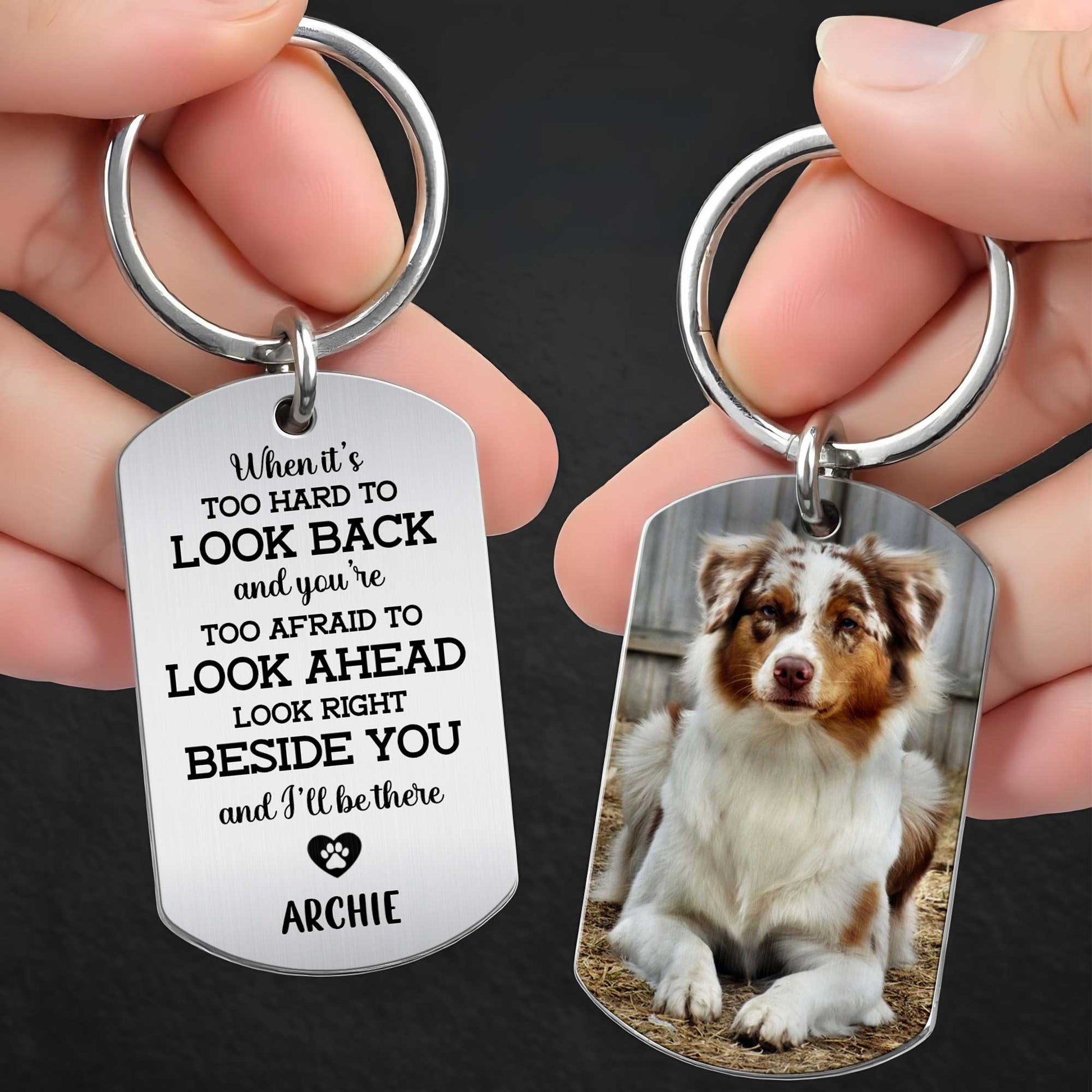 Look Right Beside You And I'll Be There Dog Paw Print