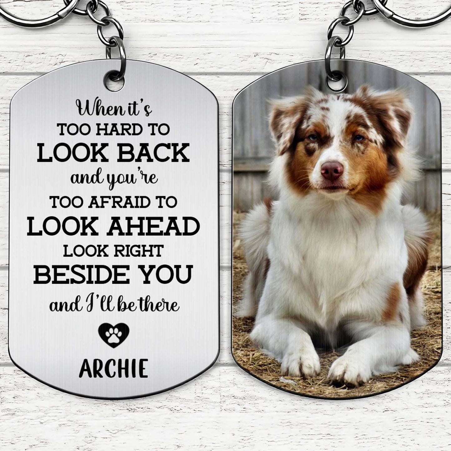 Look Right Beside You And I'll Be There Dog Paw Print