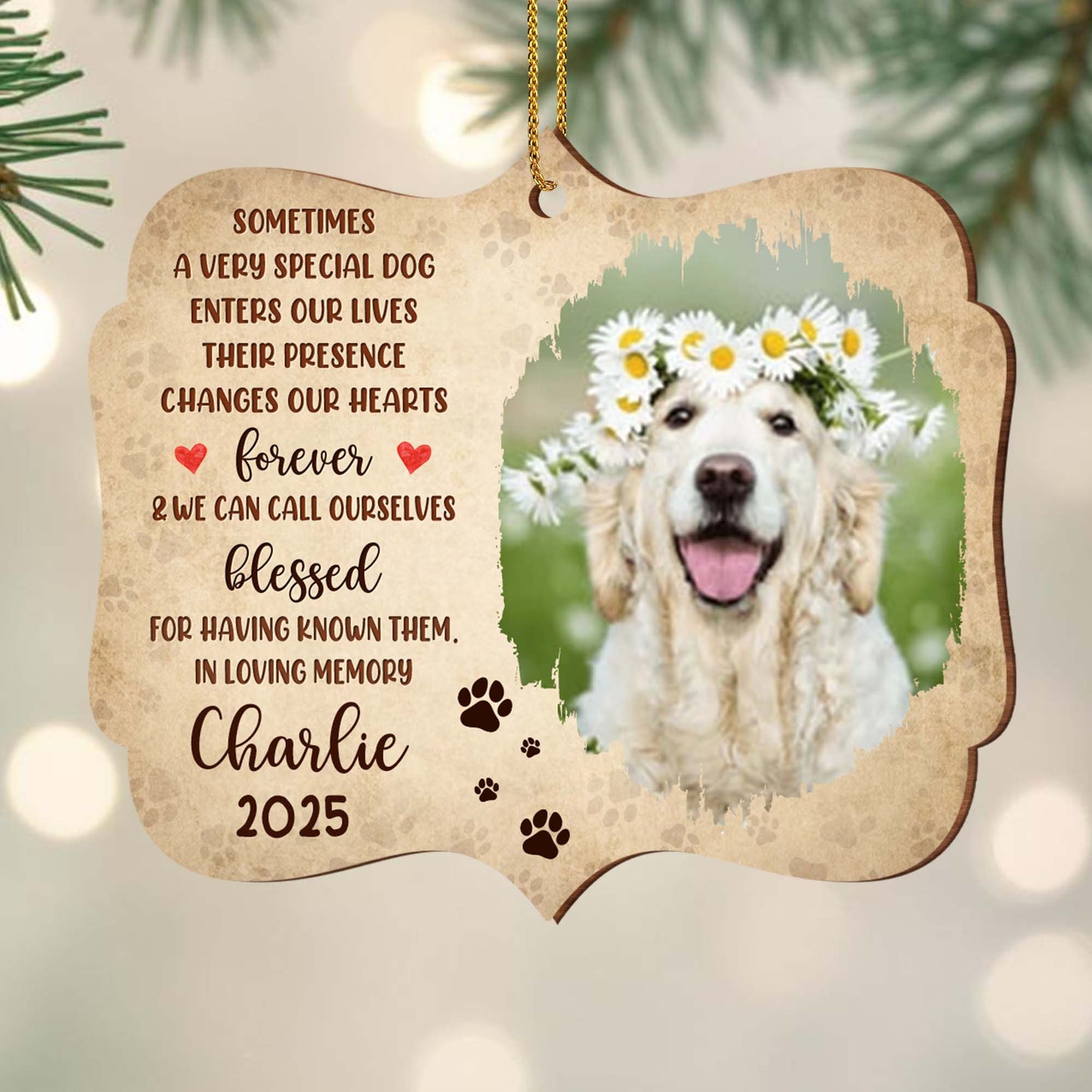 Sometimes A Very Special Dog Enters Our Lives, Memorial Ornament