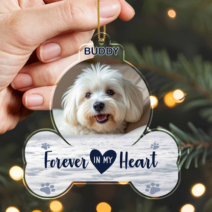 Forever In My Heart With Dog And Paw Prints