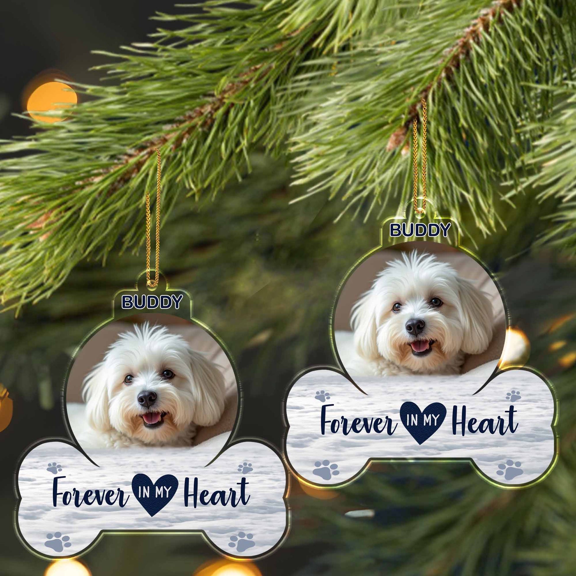 Forever In My Heart With Dog And Paw Prints