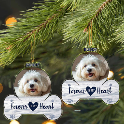 Forever In My Heart With Dog And Paw Prints