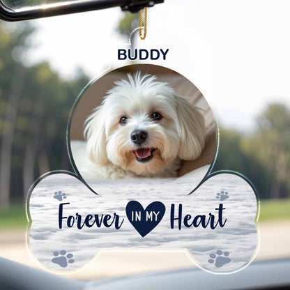 Forever In My Heart With Dog And Paw Prints