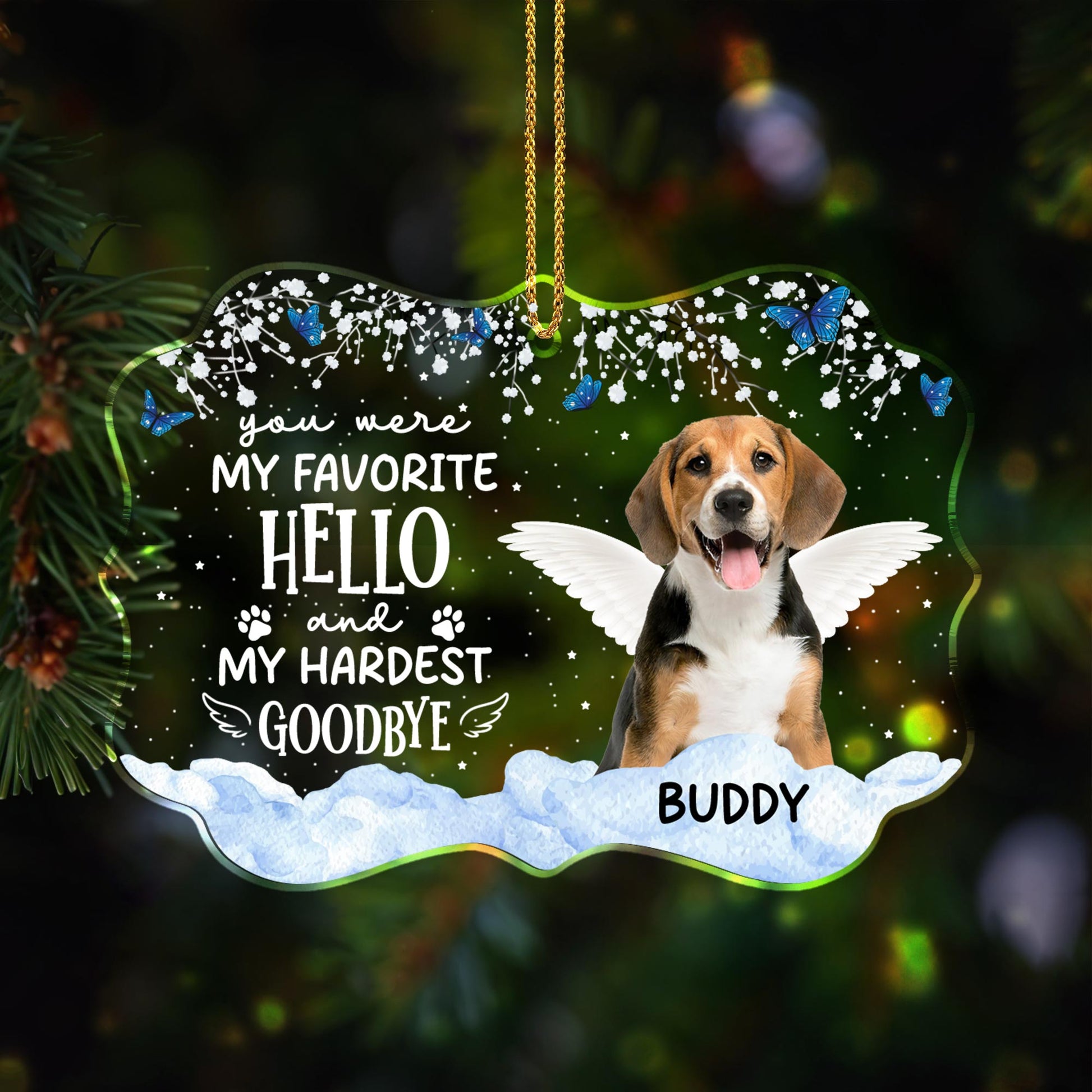 You Were My Favorite Hello and My Hardest Goodbye, Dog Wings Clouds