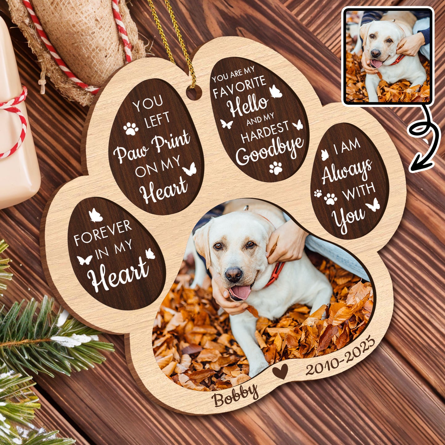 You Left Paw Print On My Heart, Memorial For Beloved Pets