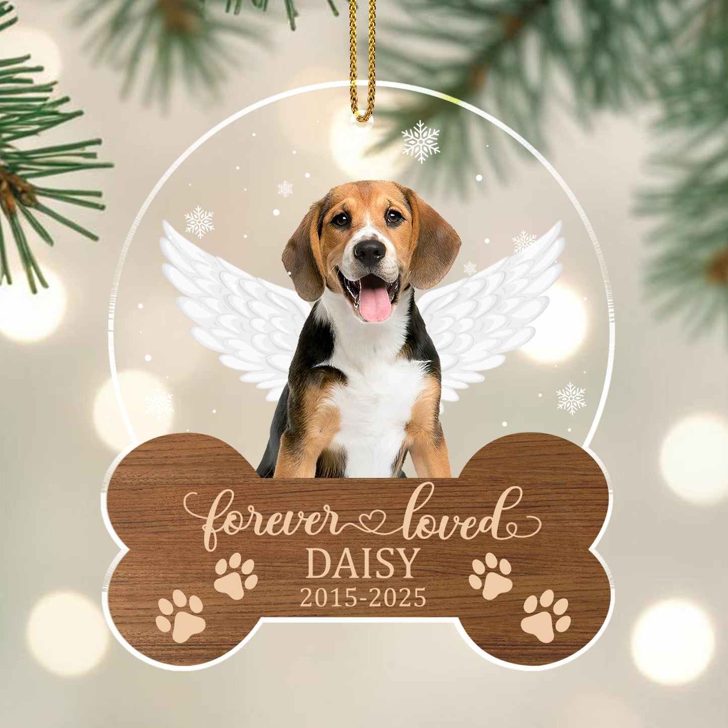 Forever Loved, Angel Dog With Paw Prints