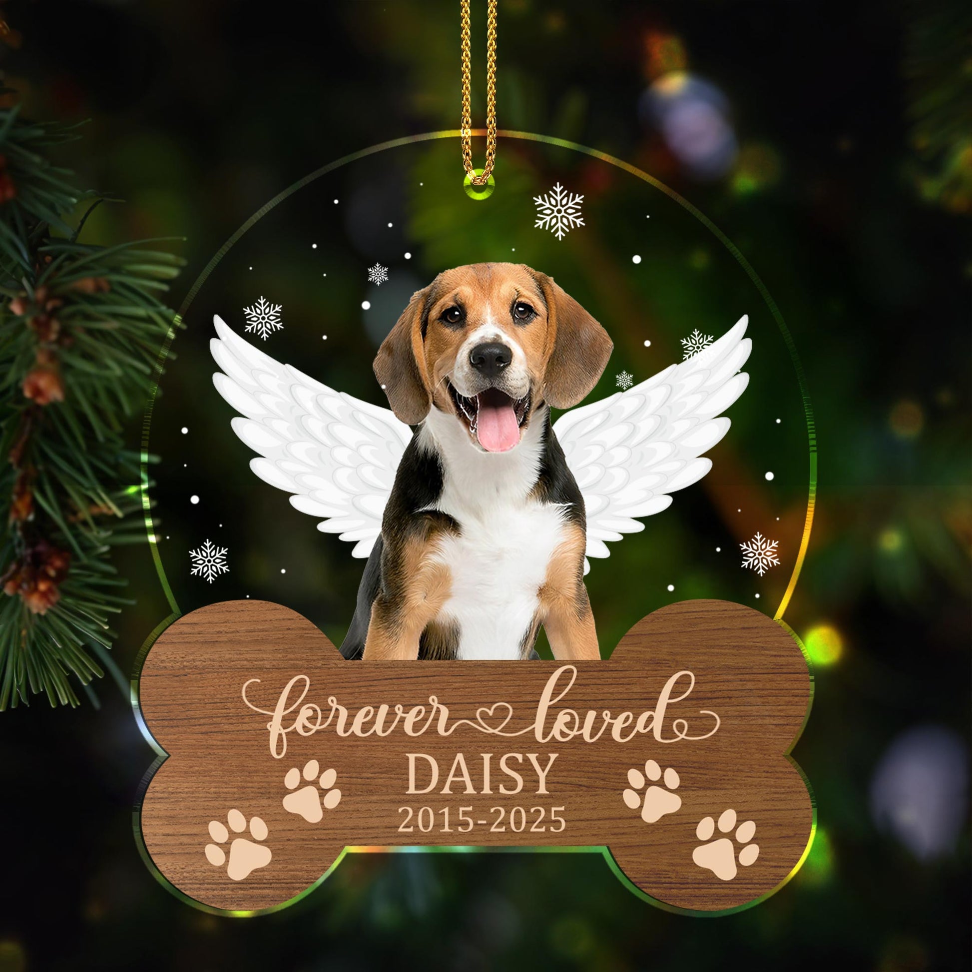 Forever Loved, Angel Dog With Paw Prints