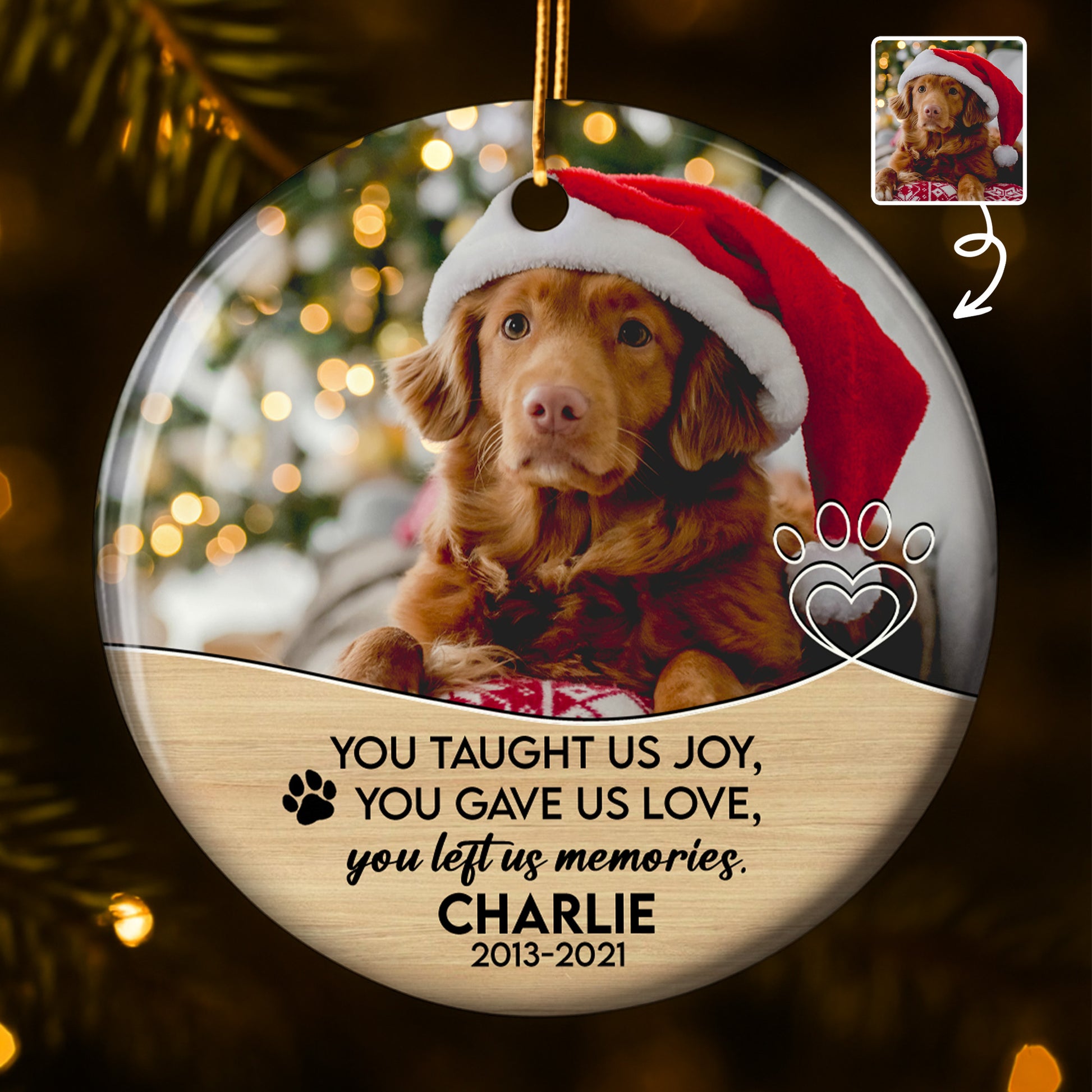 You Taught Us Joy, Love and Memories, Dog and Heart Design