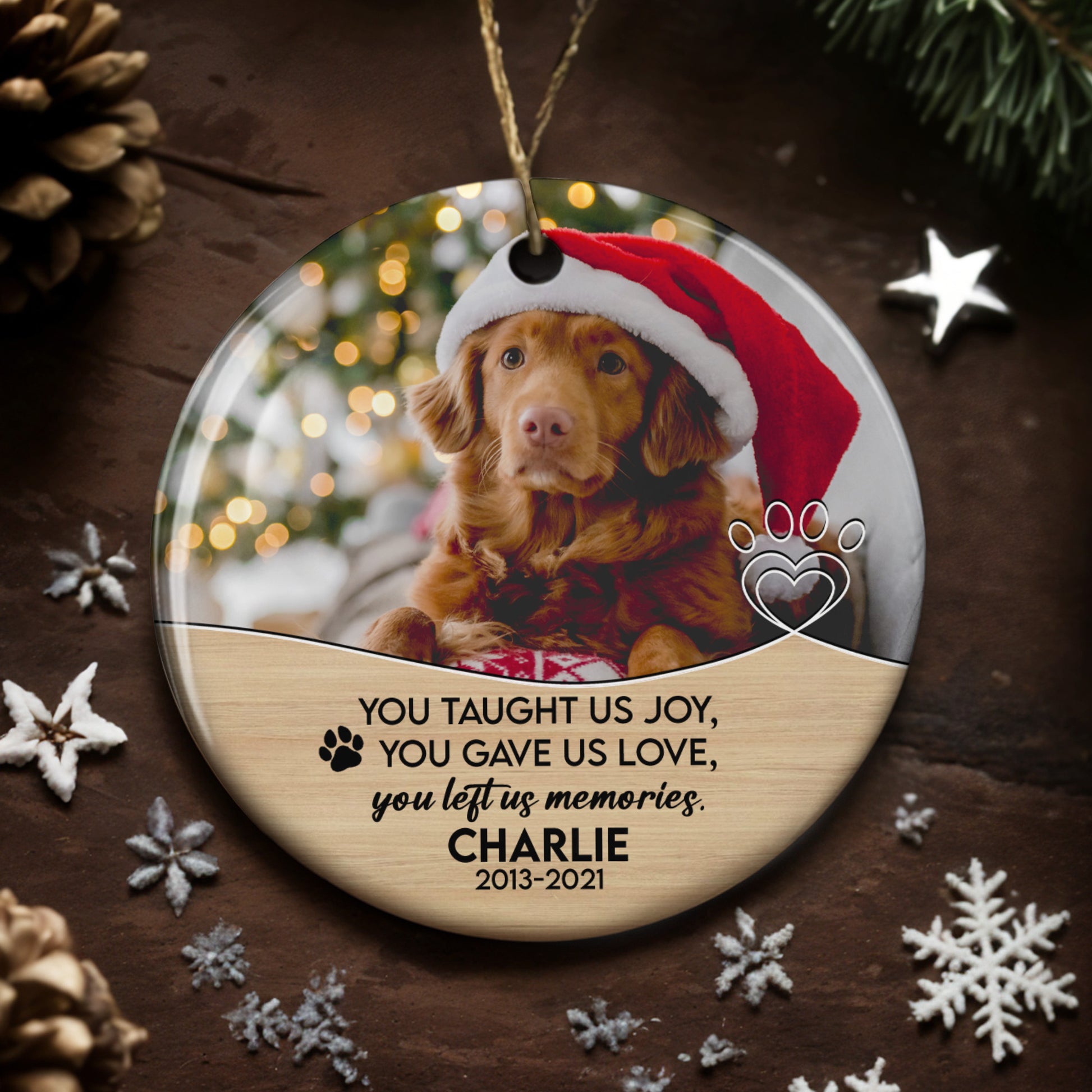 You Taught Us Joy, Love and Memories, Dog and Heart Design