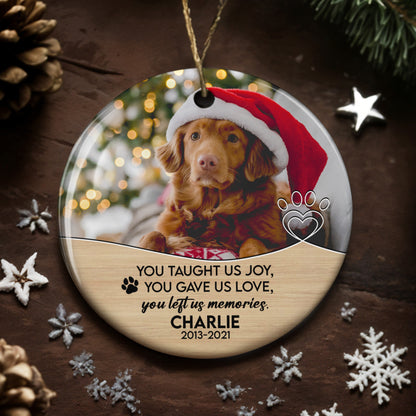 You Taught Us Joy, Love and Memories, Dog and Heart Design