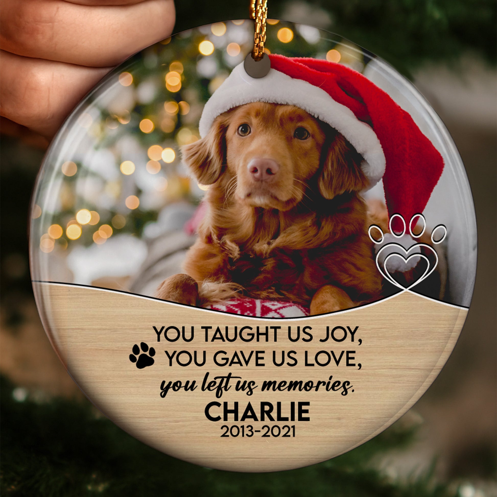 You Taught Us Joy, Love and Memories, Dog and Heart Design