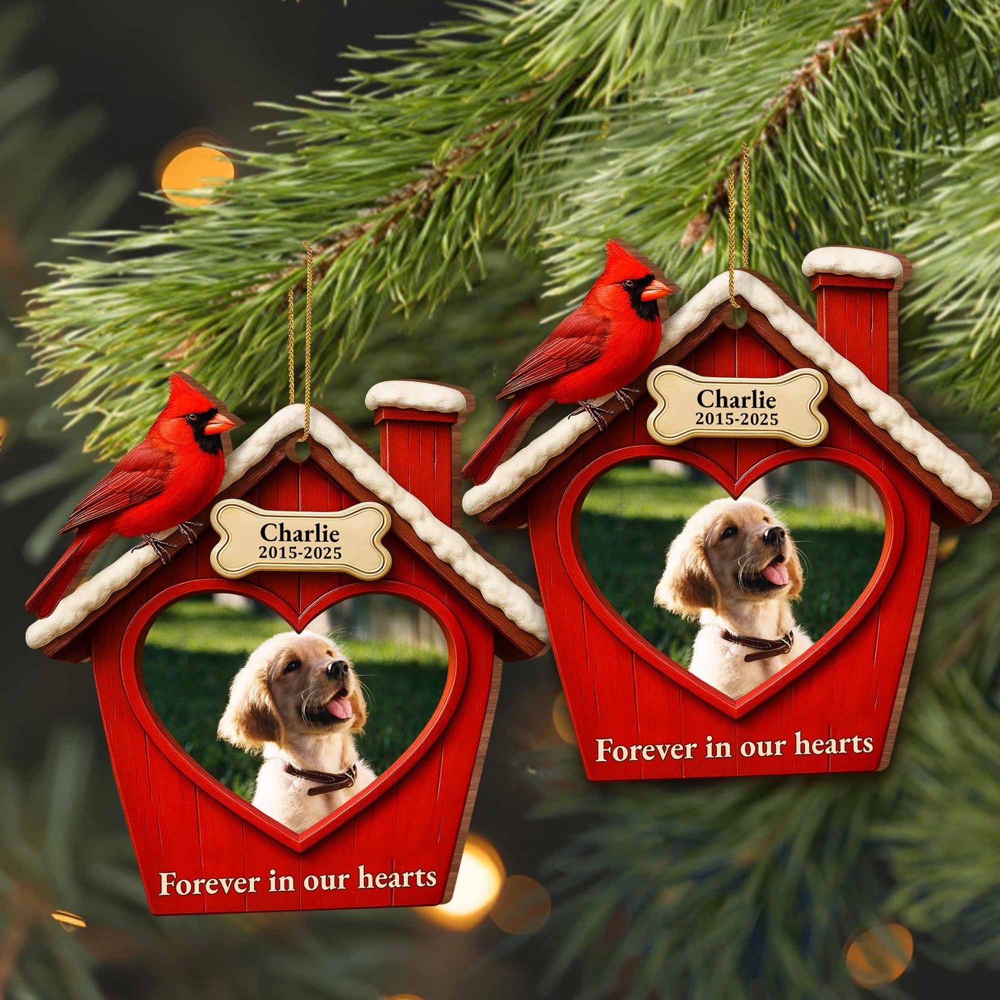 Forever In Our Hearts, Bird and Dog Ornament