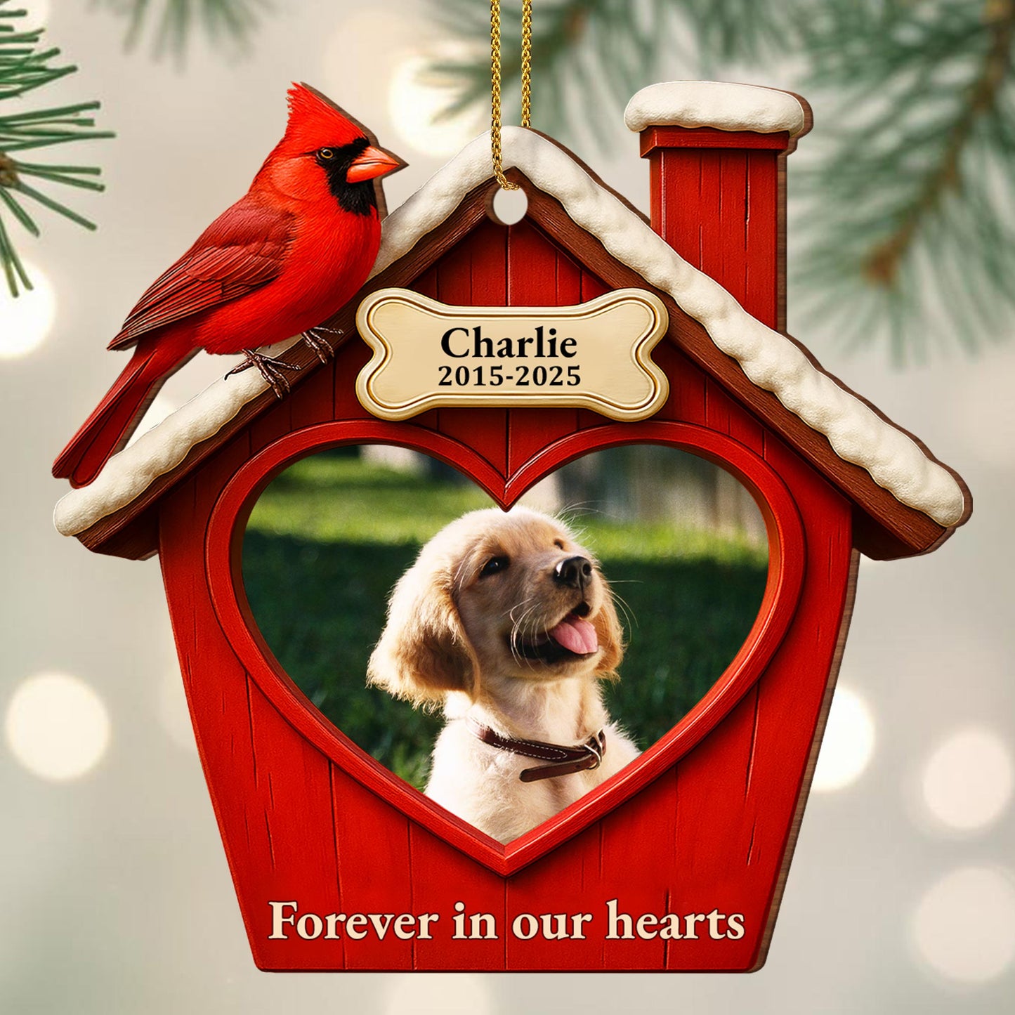 Forever In Our Hearts, Bird and Dog Ornament