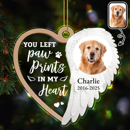 You Left Paw Prints In My Heart, Dog Memorial