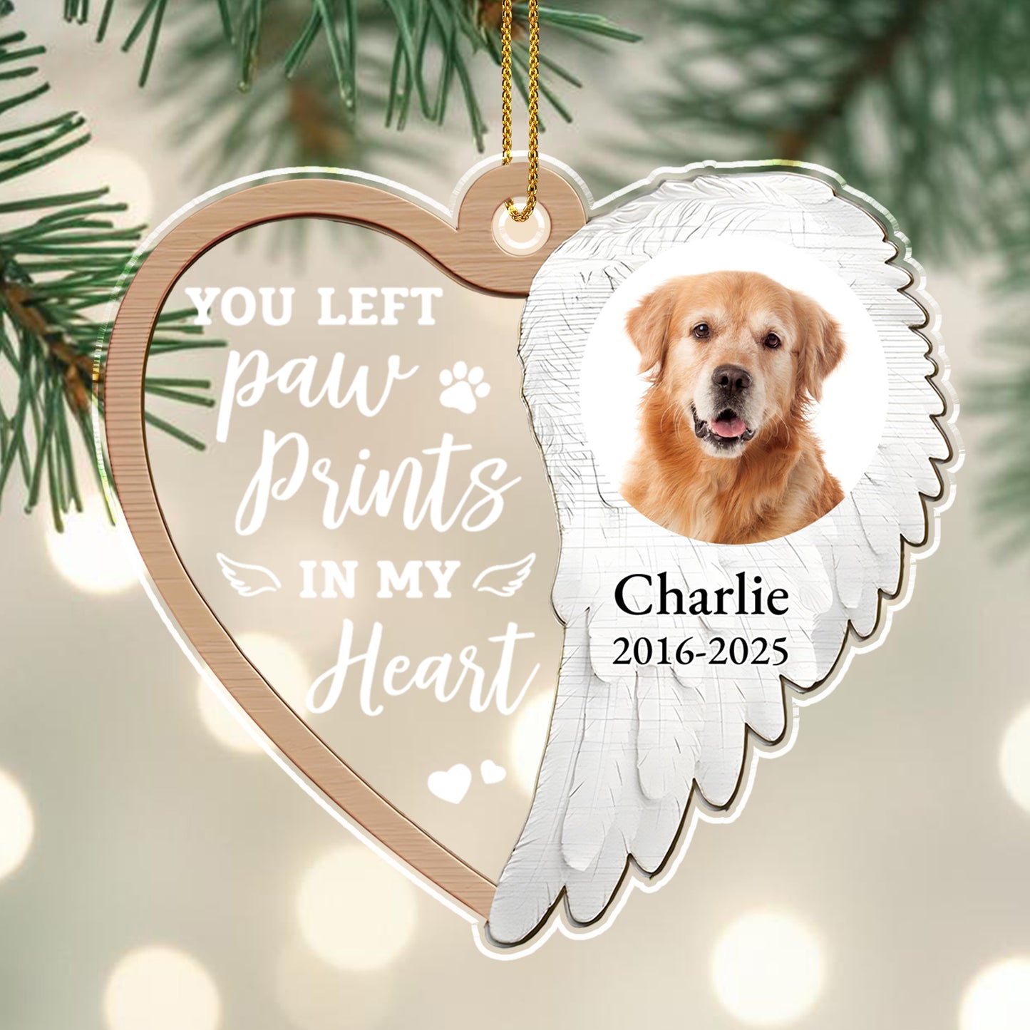 You Left Paw Prints In My Heart, Dog Memorial