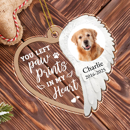 You Left Paw Prints In My Heart, Dog Memorial