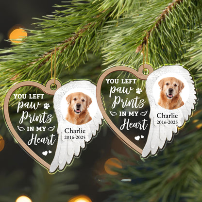 You Left Paw Prints In My Heart, Dog Memorial