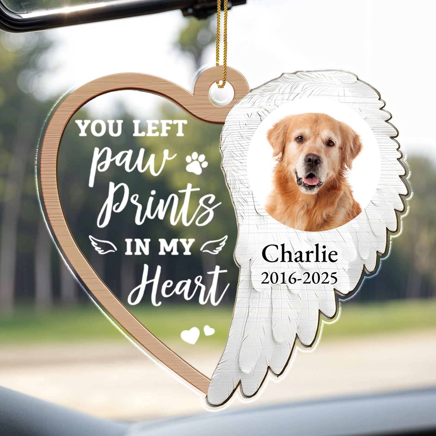You Left Paw Prints In My Heart, Dog Memorial