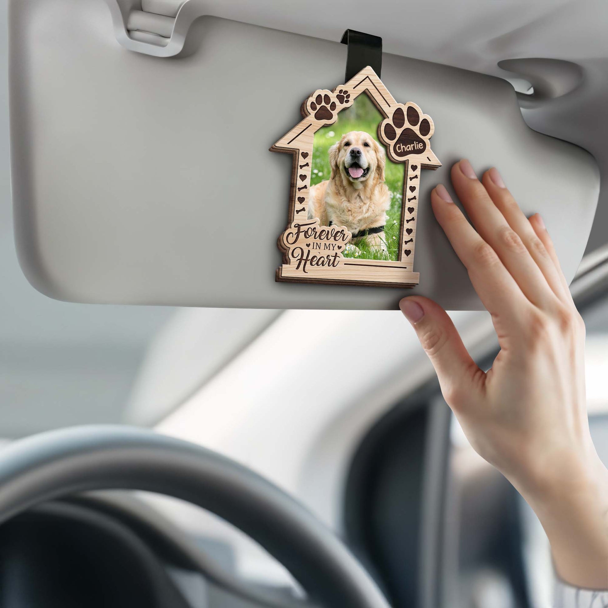 Forever In My Heart Dog House And Paw Design