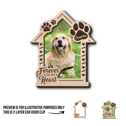 Forever In My Heart Dog House And Paw Design